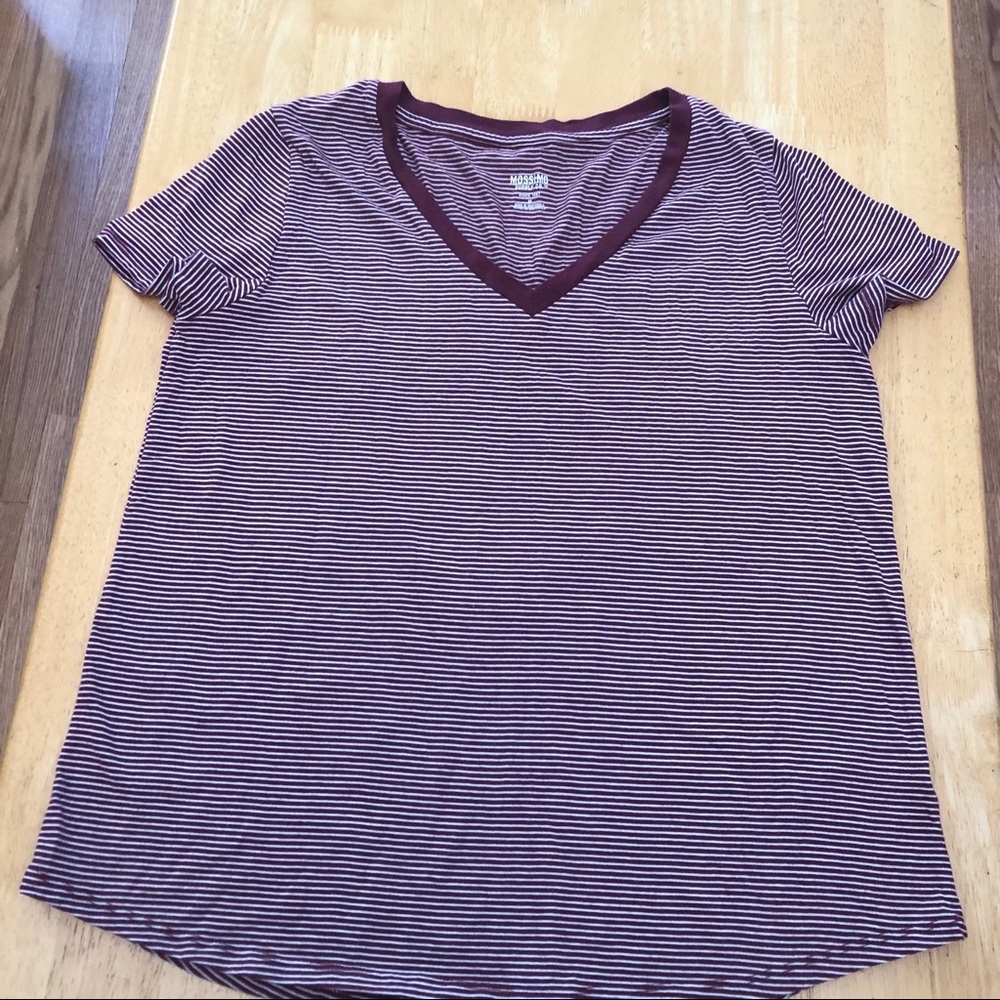 Maroon Striped Tee-Shirt